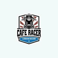 Cafe Racer Bike Badge Emblem Logo Template Set Vector Isolated