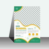 Creative admission flyer design for school or university vector