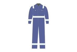 mechanic uniform, typically consists of a navy or grey shirt and pants made of durable and stain-resistant materials such as cotton or polyester, The uniform is designed to be practical and functiona vector