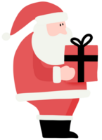 Santa Claus holding a gift box png