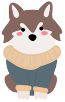 Dog wearing a scarf png