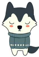 Dog wearing a scarf png