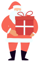 Santa Claus holding a gift box png