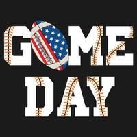 funny sports fan game day t-shirt, game day vector