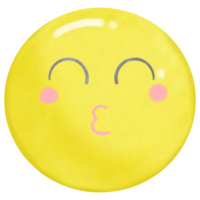 aguarela emoji ilustrações png