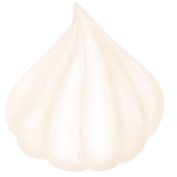 Cartoon drawing creamy colored, velvety whipped cream png