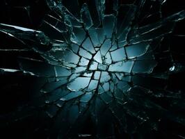 Broken glass texture background. Fragility and violence concept. photo