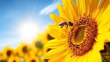 Bee or honeybee, honey comb, background, photo
