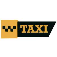 Portrait vector sign taxi service