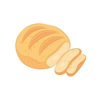 0105 sliced fresh loaf vector