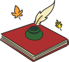Autumn reading book png