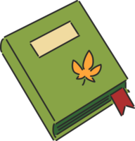 Autumn reading book png