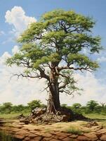 Tree of life in the nature, background wallpaper, photo