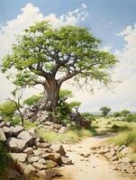 Tree of life in the nature, background wallpaper, photo
