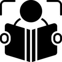 solid icon for reader vector