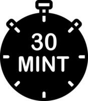 solid icon for minutes vector