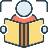color icon for reader vector