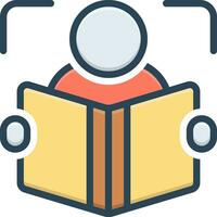 color icon for reader vector