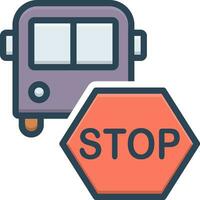 color icon for stops vector