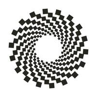 abstract circular halftone color square design vector