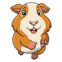 Cute hamster cartoon on white background vector