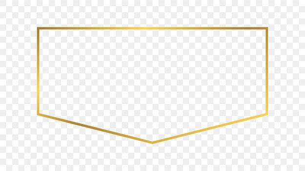 oro brillante marco aislado en antecedentes. brillante marco con brillante efectos vector ilustración.