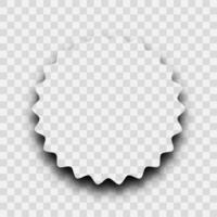 Dark realistic shadow. Round shadow isolated on background. Vector illustration.