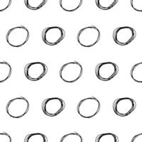 Seamless pattern with sketch circles shape vector