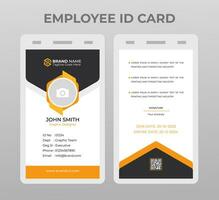 ID Card Template. Office Id card. Employee Id card for your company. Vector illustration