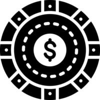 solid icon for casinos vector