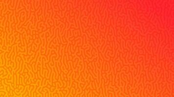 Orange Turing reaction gradient background. Abstract diffusion pattern with chaotic shapes. Vector illustration.
