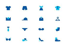 Clothes icons set isolated on white background. Clothing icons. Vector, Editable icon. vector