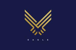 Golden eagle design element vector with creative concept