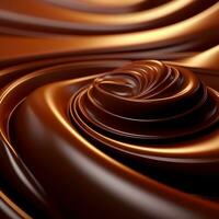 Melting chocolate background. World Chocolate day. AI Generative photo