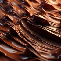 Melting chocolate background. World Chocolate day. AI Generative photo