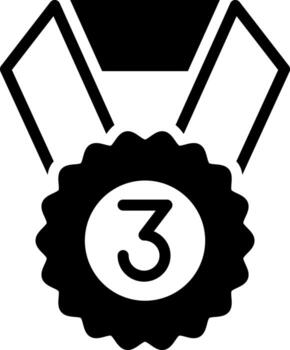 sólido icono para tercero vector