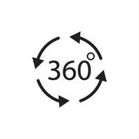 360 degree icon vector