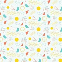 colorful seamless minimal geometric shapes pattern background vector illustration