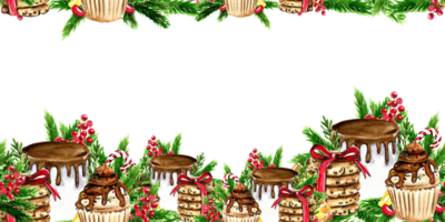 horizontal nahtlos Hintergrund zum Weihnachten und Neu Jahr. png