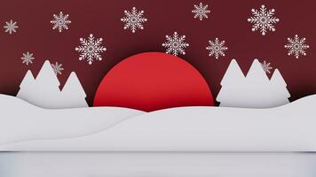 Christmas background for product 3d rendering photo