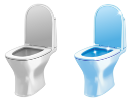 3d rendering, modern toilet wc in bathroom isolated png