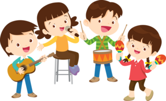 Kinder singen und spielen Musical Instrumente Musik- Kinder png