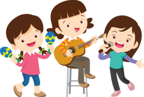 Kinder singen und spielen Musical Instrumente Musik- Kinder png