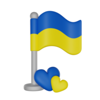 ukrainska flagga 3d söt ikon png