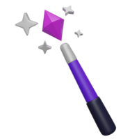 Magic wand tool icon 3D render icon png