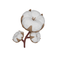 branche de coton. 3d rendre icône. png