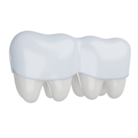 Mouth guard. Teeth with formed retainer, 3D render icon png