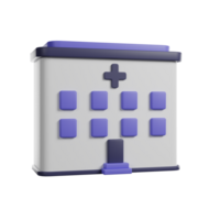 Hospital building 3D render icon png
