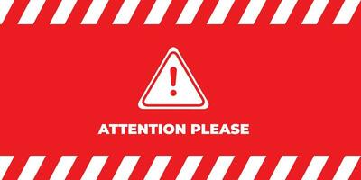 Warning sign red and white stripes frame, industrial background vector