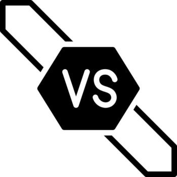 solid icon for versus vector